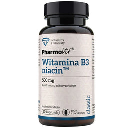 Pharmovit Witamina B3 niacin™ 500 mg suplement diety 60 kapsułek