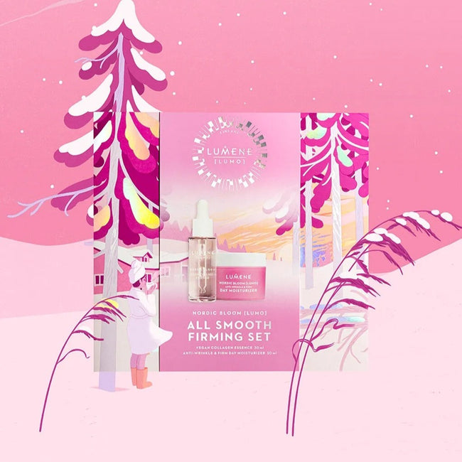 Lumene Nordic Bloom [Lumo] All Smooth Firming Set zestaw esencja do twarzy 30ml + krem do twarzy 50ml