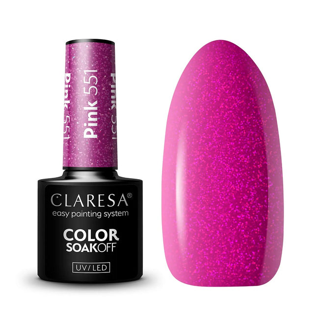 Claresa Color Soak Off UV/LED Pink lakier hybrydowy 5g