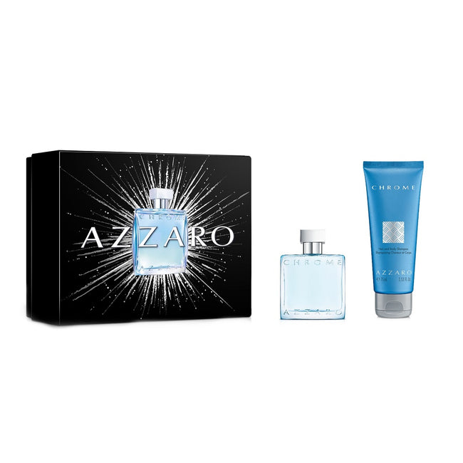 Azzaro Chrome zestaw woda toaletowa spray 50ml + żel pod prysznic 75ml