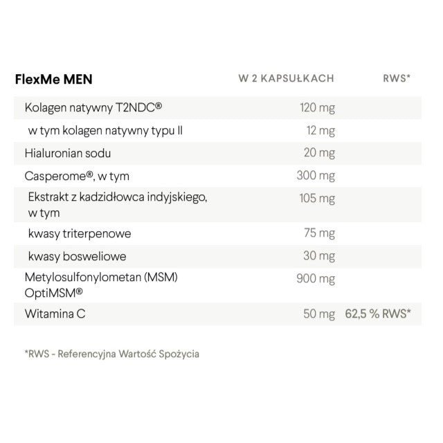 HealthLabs FlexMe suplement diety dla mężczyzn 60 kapsułek