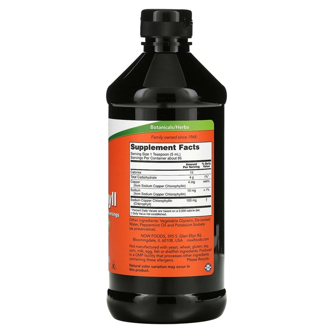 Now Foods Chlorophyll Liquid suplement diety w płynie 473ml