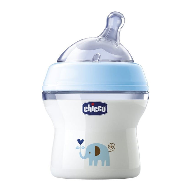 Chicco NaturalFeeling zestaw do karmienia butelka 150ml 0m+ + butelka 250ml 2m+ + smoczek PhysioForma Comfort 0m+ Niebieski