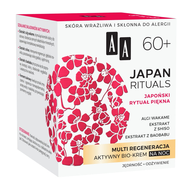 AA Japan Rituals 60+ multi regeneracja aktywny bio-krem na noc 50ml