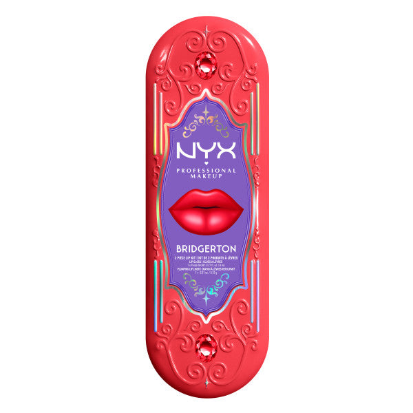 NYX Professional MakeUp Bridgerton Royal Treasures 2-Piece Lip Kit zestaw błyszczyk i konturówka