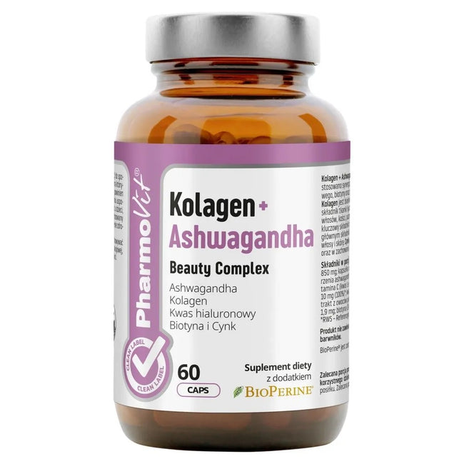 Pharmovit Kolagen + Ashwagandha Beauty Complex suplement diety 60 kapsułek
