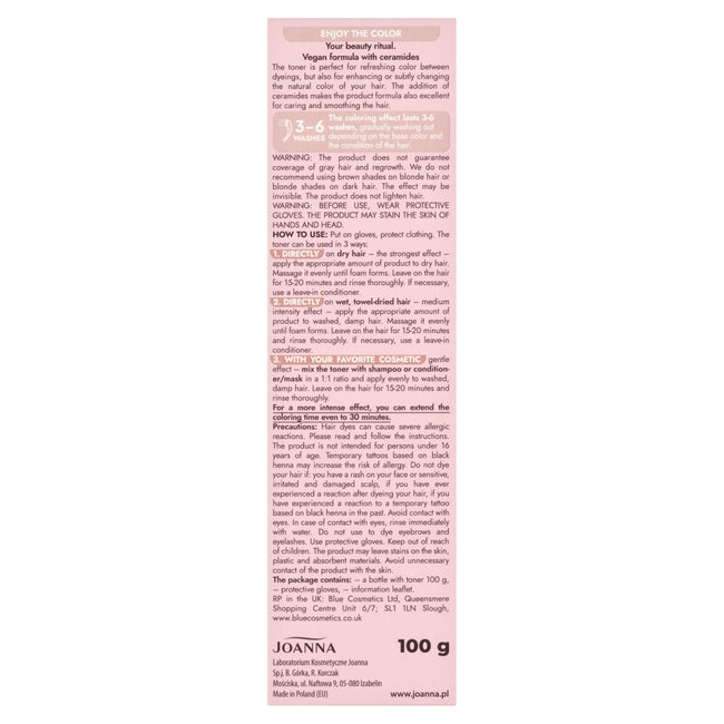 Joanna Ultra Color toner koloryzujący do włosów
