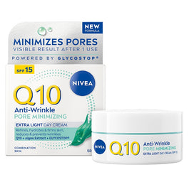 Nivea Q10 Przeciwzmarszczkowe Wygładzenie ekstra lekki krem na dzień SPF15 50ml