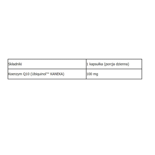 Aliness UbiquinoL™ Kaneka Naturalny Koenzym 100mg suplement diety 60 kapsułek