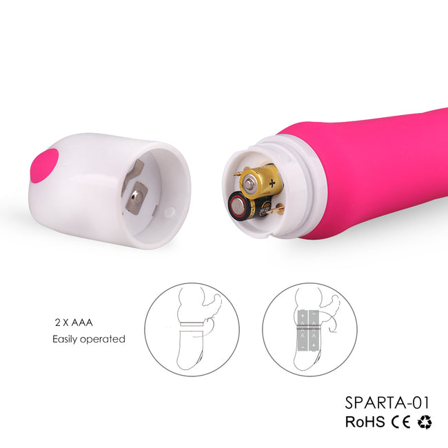 S-HANDE Sparta I wibrator z 9 trybami wibracji Red Rose