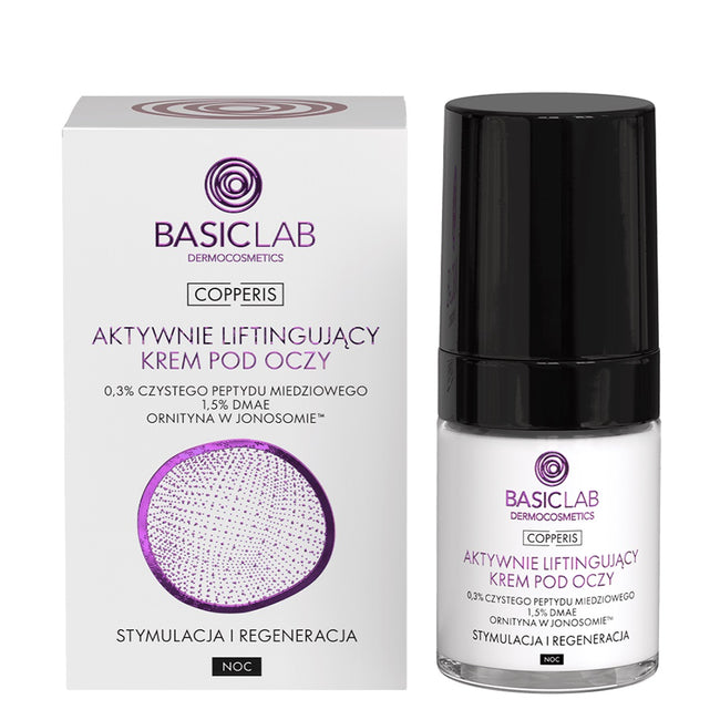 BasicLab Copperis aktywnie liftingujący krem pod oczy na noc 18ml