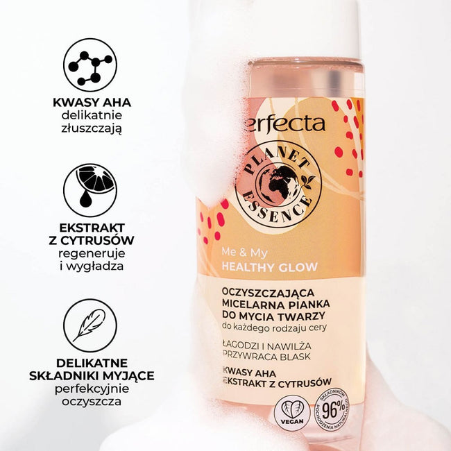Perfecta Me & My Healthy Glow oczyszczająca micelarna pianka do mycia twarzy 160ml