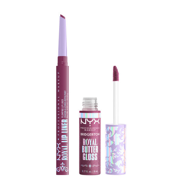 NYX Professional MakeUp Bridgerton Royal Treasures 2-Piece Lip Kit zestaw błyszczyk i konturówka