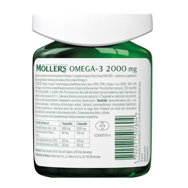 Möller's Omega-3 2000mg suplement diety 60 kapsułek