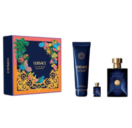 Versace Pour Homme Dylan Blue zestaw woda toaletowa spray 100ml + woda toaletowa spray 10ml + żel pod prysznic 150ml