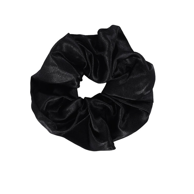 Sister Young Lilu satynowa gumka do włosów scrunchie Black