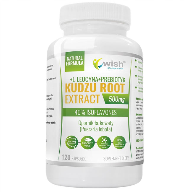 WISH Pharmaceutical Kudzu Root Extract 500mg suplement diety 120 kapsułek