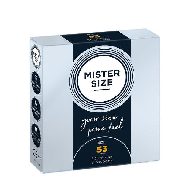 Mister Size Condoms prezerwatywy dopasowane do rozmiaru 53mm 3szt.