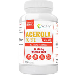 WISH Pharmaceutical Acerola Forte 250mg suplement diety 120 pastylek do ssania