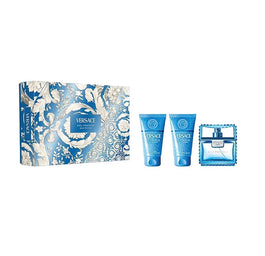 Versace Man Eau Fraiche zestaw woda toaletowa spray 50ml + żel pod prysznic 50ml + balsam po goleniu 50ml
