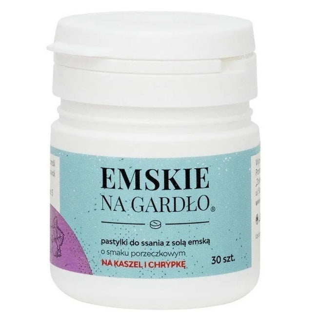 Ziołolek Emskie na gardło o smaku porzeczkowym 30 pastylek