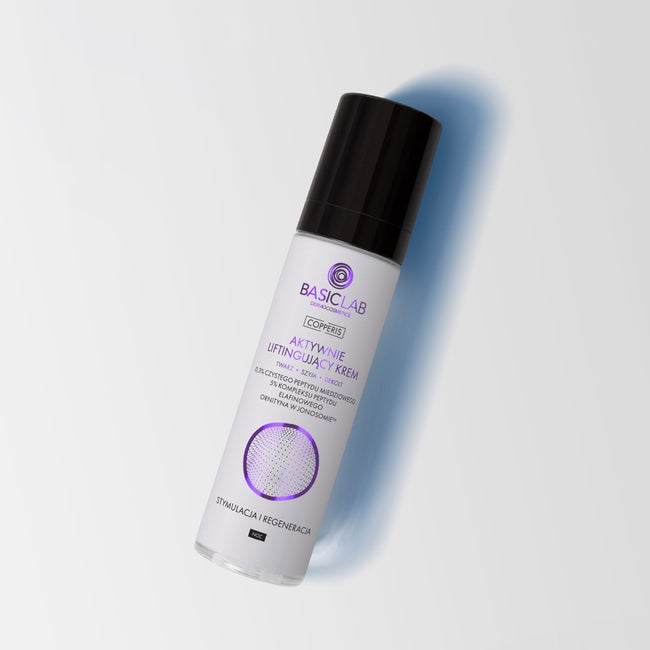 BasicLab Copperis aktywnie liftingujący krem na noc do twarzy szyi i dekoltu 50ml