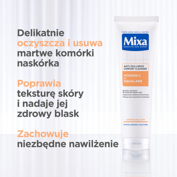 MIXA Comfort Cleanser żel do mycia twarzy przeciw przebarwieniom Witamina C + Skwalan 150ml