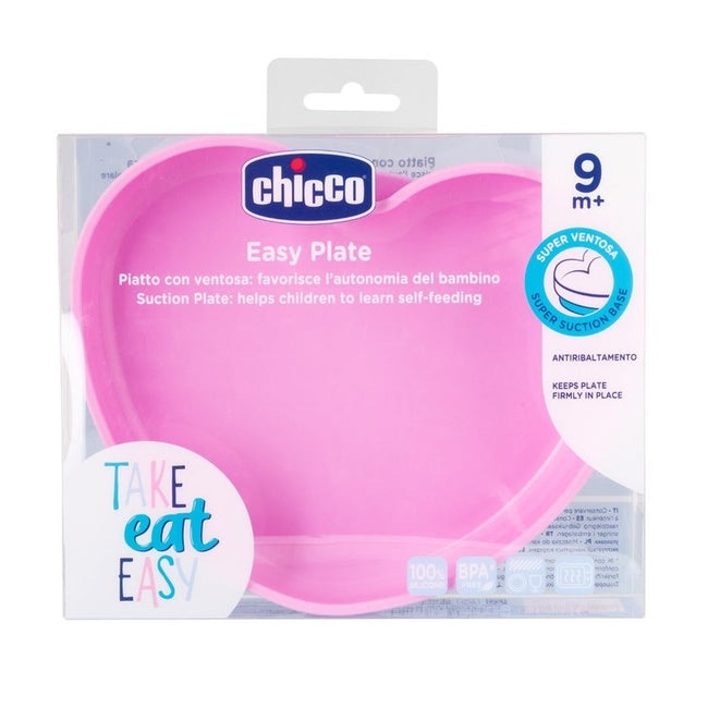 Chicco Talerz silikonowy serce Girl