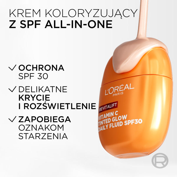 L'Oreal Paris Revitalift Vitamin C Tinted Glow lekki koloryzujący fluid SPF30 40ml