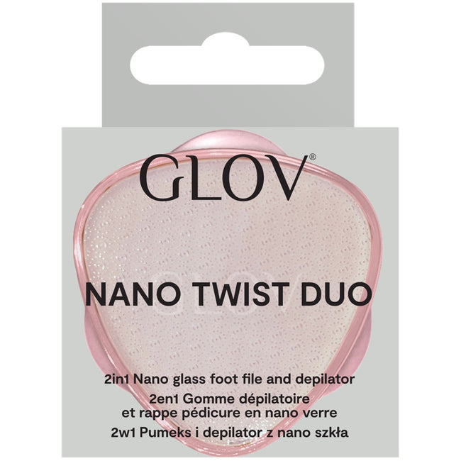 Glov Nano Twist Duo 2w1 pumeks i depilator z nano szkła Pink