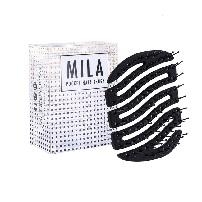 Sister Young Mila Pocket Hair Brush mała szczotka do włosów Black