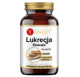 Yango Lukrecja ekstrakt 10:1 suplement diety 60 kapsułek