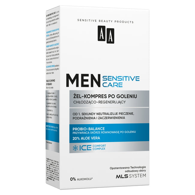 AA Men Sensitive żel-kompres po goleniu chłodząco-regenerujący 100ml