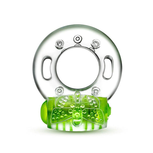 Blush Play With Me Arouser Vibrating C-Ring wibrująca opaska na penisa Green