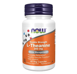 Now Foods L-Theanine 200mg suplement diety 60 kapsułek