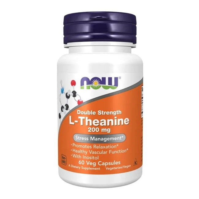 Now Foods L-Theanine 200mg suplement diety 60 kapsułek