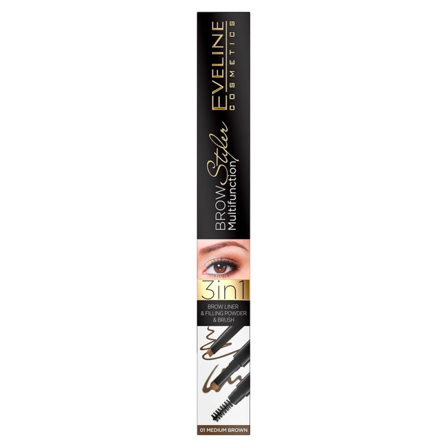 Eveline Cosmetics Brow Styler Multifunction 3w1 kredka do brwi