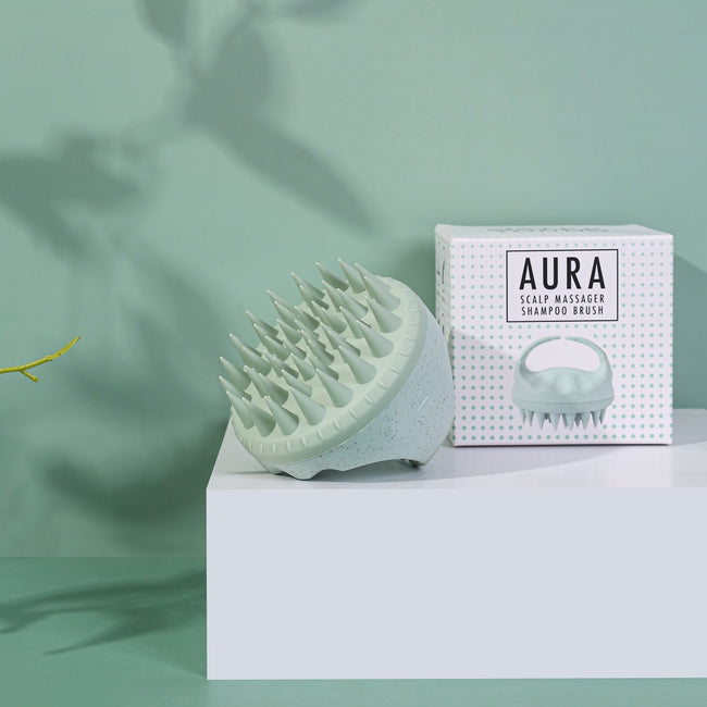 Sister Young Aura Scalp Massager Shampoo Brush szczotka do mycia i masażu skóry głowy Mint
