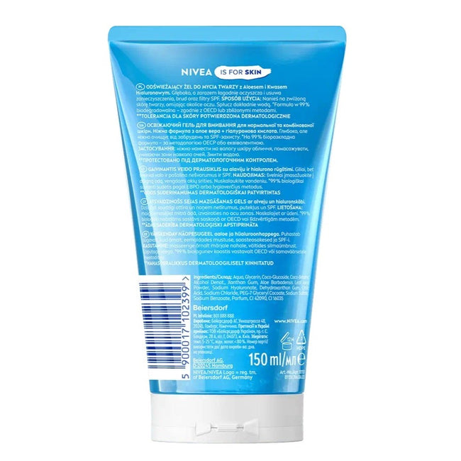 Nivea Odświeżający żel do mycia twarzy cera normalna i mieszana 150ml
