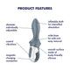 Satisfyer Air Pump Booty 1 wibrator analny z pompką Gray