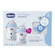Chicco NaturalFeeling zestaw do karmienia butelka 150ml 0m+ + butelka 250ml 2m+ + smoczek PhysioForma Comfort 0m+ Niebieski