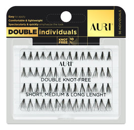Auri Double Individuals kępki rzęs bez węzełków mix 56szt.