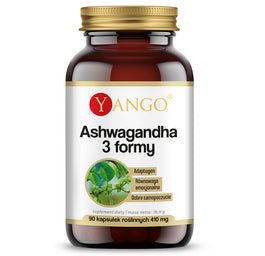 Yango Ashwagandha 3 formy suplement diety 90 kapsułek