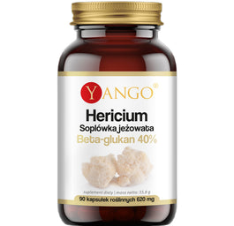 Yango Hericium Soplówka jeżowata 40% Beta-glukan suplement diety 90 kapsułek