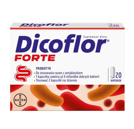 Dicoflor Forte probiotyk suplement diety dla dorosłych i dzieci 20 kapsułek