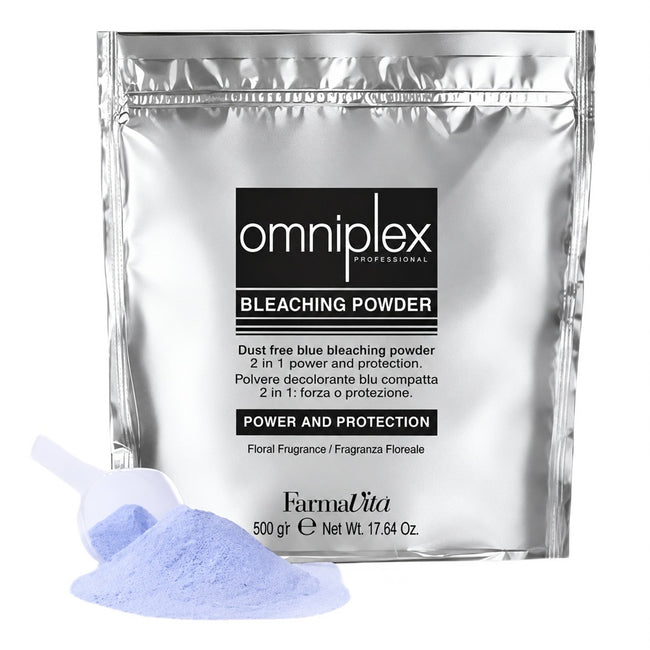 Farmavita Omniplex Bleaching Powder rozjaśniacz do włosów w proszku 2w1 Blue 500g