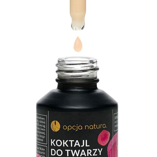 Opcja Natura Koktajl do twarzy antyoksydacyjne serum na dzień Róża i Paczula 30ml