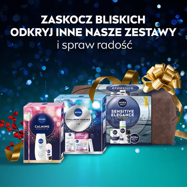 Nivea Cozy Care zestaw pielęgnujący żel pod prysznic 250ml + odżywcze mleczko do ciała 250ml + krem uniwersalny 150ml
