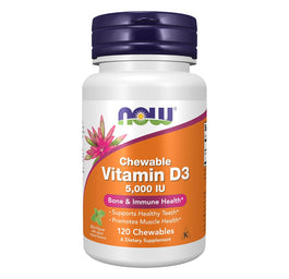 Now Foods Witamina D-3 5000IU suplement diety 120 tabletek do ssania