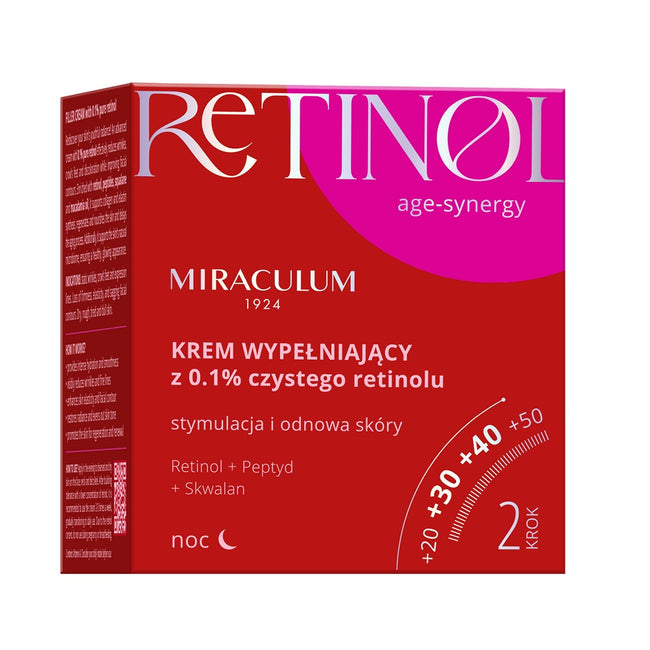 Miraculum Age-Synergy Retinol krem wypełniający na noc z 0.1% czystego retinolu 50ml